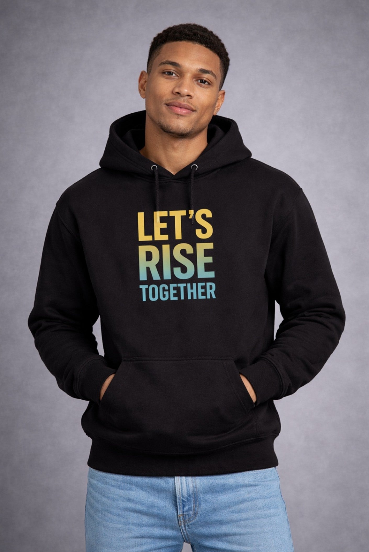 RISYN™ Premium Unisex Mid-Weight Hoodie, Let's Rise Together Collection.