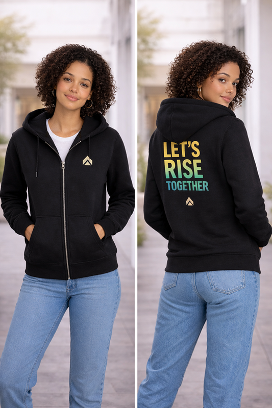 RISYN™ Premium Unisex Full-Zip Hoodie, Let's Rise Together Collection